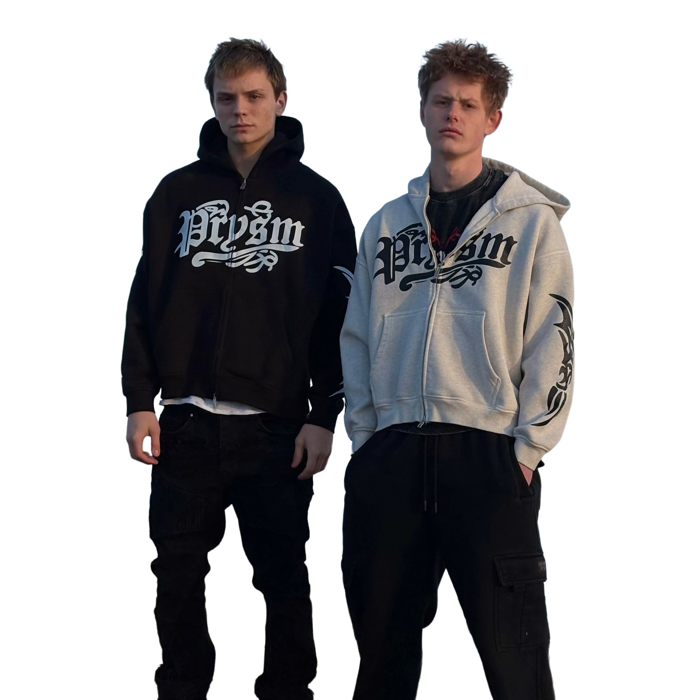 Prysm Text Zip Hoodie